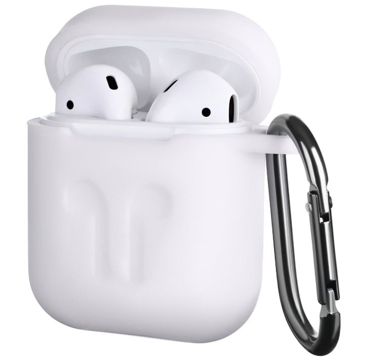 Чехол 2Е для Apple AirPods Pure Color Silicone (3mm) Imprint White (2E-AIR-PODS-IBPCSI-3-WT) фото 