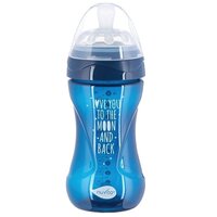 Пляшечка для годування Nuvita NV6032 Mimic Cool 250мл 3м+ Антиколікова, синя (NV6032NIGHTBLUE)