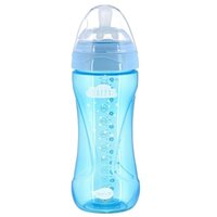  Пляшка для годування Nuvita NV6052 Mimic Cool 330мл 4м+Антиколікова, блакитна (NV6052SKY) 