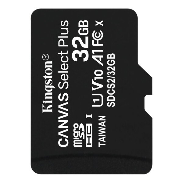 

Карта памяти Kingston microSDHC 32GB C10 UHS-I R100MB/s (SDCS2/32GBSP)