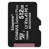 Карта пам`яті Kingston microSDXC 512GB C10 UHS-I R100MB/s (SDCS2/512GBSP)