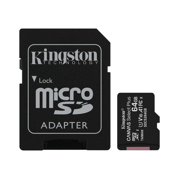 Акція на Карта памяти Kingston microSDXC 64GB Class 10 UHS-I R100MB/s + SD-адаптер (SDCS2/64GB) від MOYO