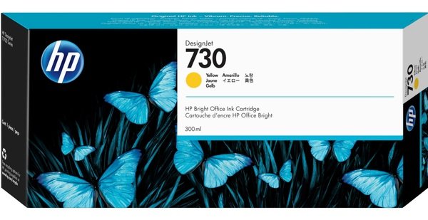 

Картридж струйный HP 730 Yellow, 300 ml (P2V70A)