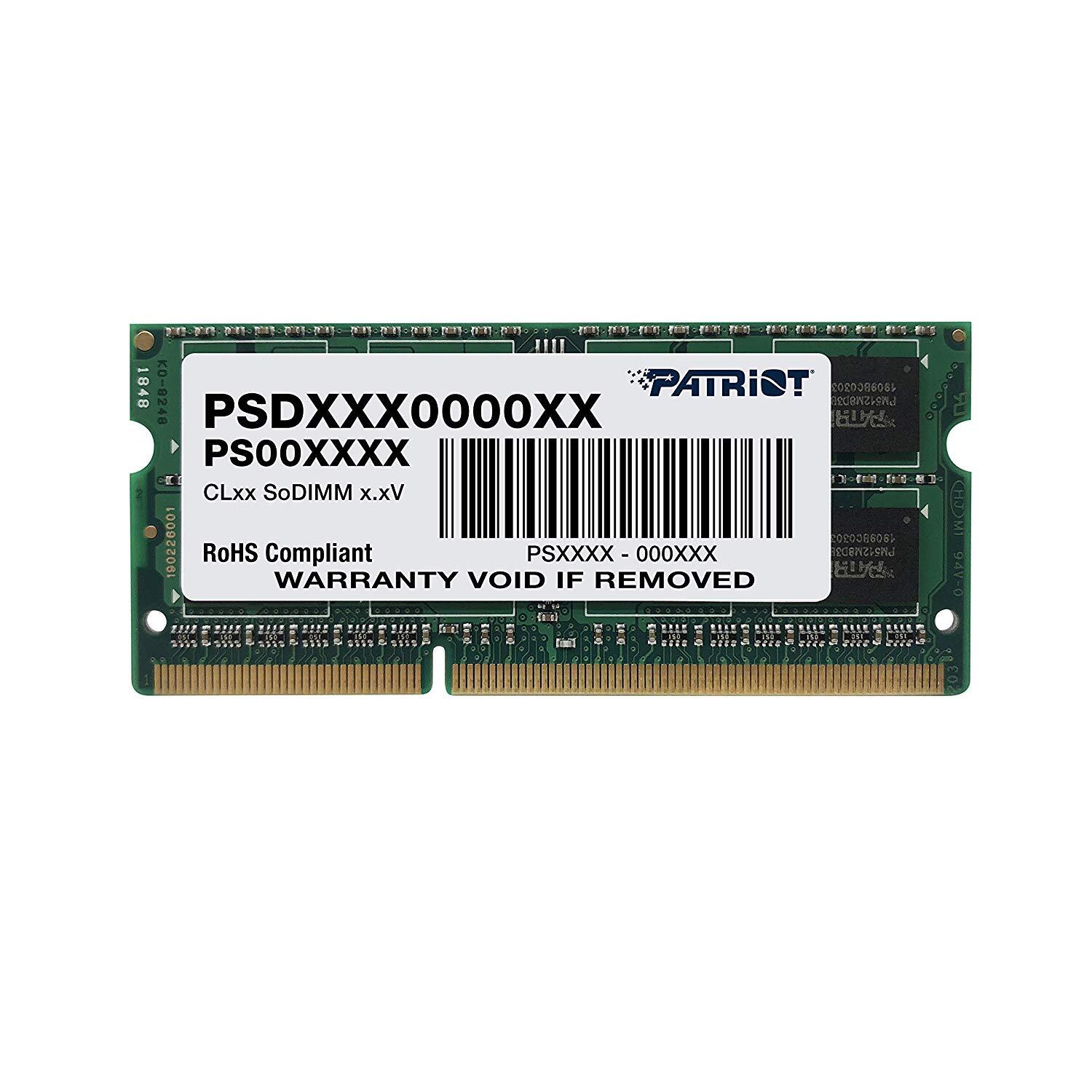 Память для ноутбука PATRIOT DDR3 SL 1600 4GB SODIMM 1.35V (PSD34G1600L2S) фото 