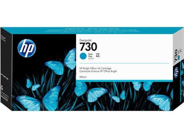 Акція на Картридж струйный HP 730 Cyan, 300 ml (P2V68A) від MOYO