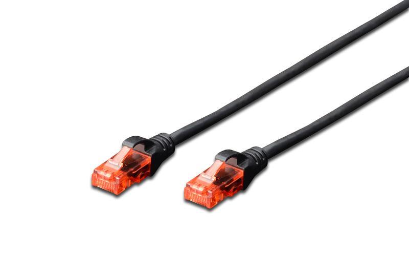 Патч-корд DIGITUS CAT 6 UTP, 0.5м, AWG 26/7, CCA, PVC, черный фото 1