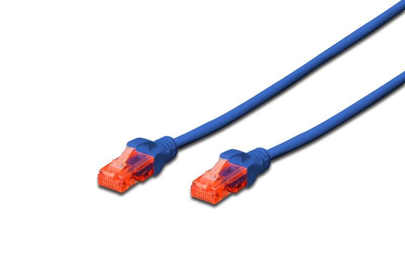 Патч-корд DIGITUS CAT 6 UTP, 3м, AWG 26/7, CCA, PVC, синий фото 1