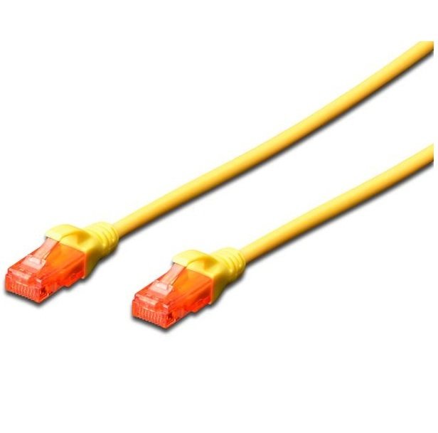 Патч-корд DIGITUS CAT 6 UTP, AWG 26/7 CCA PVC 2м желтый (DK-1612-020/Y) фото 1