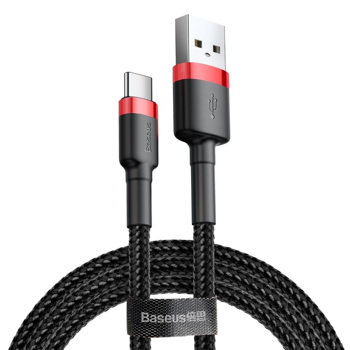 Кабель Baseus Cafule USB to Type-C 3A, 1м, red+black фото1