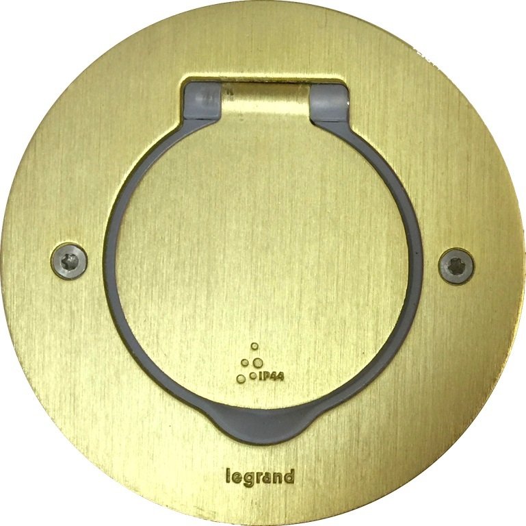 Люк-розетка напольная DLP Legrand Mosaic для механизмов IP44 квадратная, бронзовая фото 
