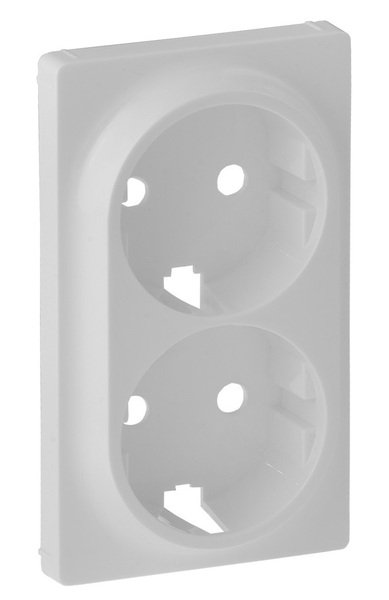 Лицевая панель розетки Legrand Schuko Valena IN'MATIC / LIFE двойная, белый (754950)