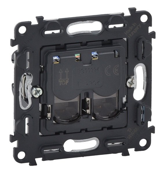 

Розетка RJ45 Кат.5е UTP двойная Legrand Valena IN'MATIC