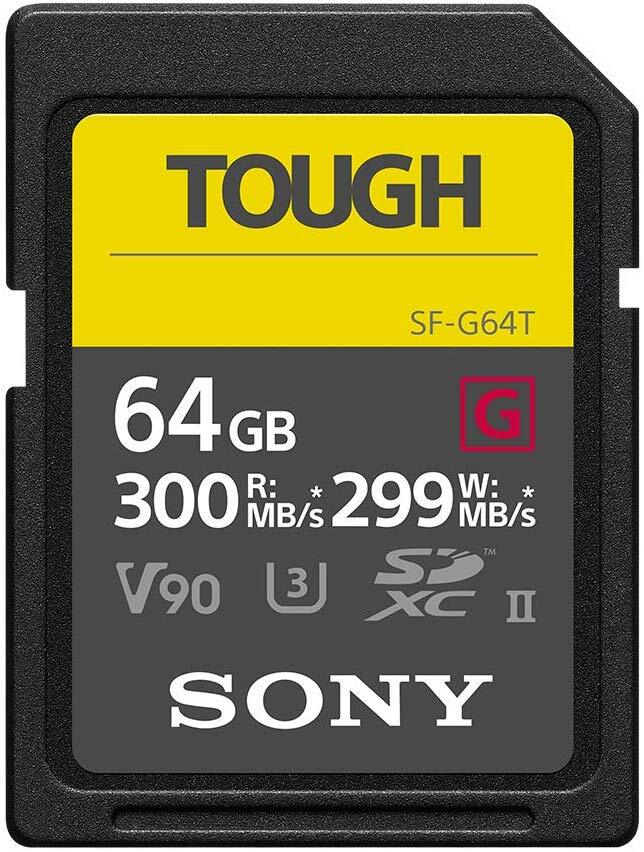 Карта памяти Sony SDXC 64GB C10 Tough UHS-II U3 V90 R300/W299MB/s (SF64TG) фото 