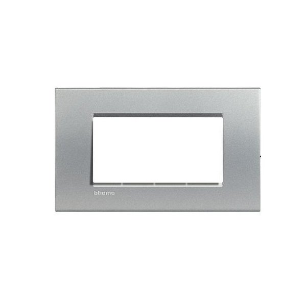 

Рамка Legrand Bticino LivingLight 4 модуля, Алюминий