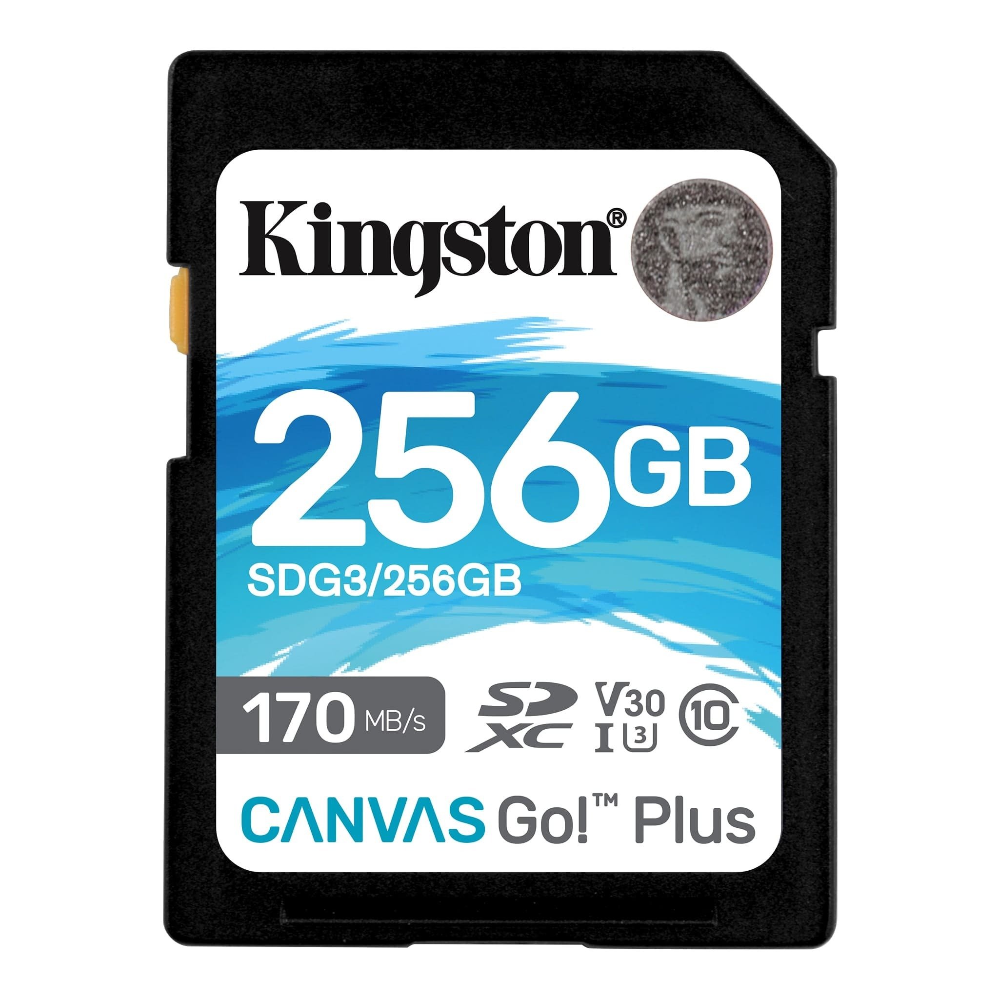 Карта памяти Kingston SDXC 256GB Canvas Go Plus 170R C10 UHS-I U3 V30(SDG3/256GB) фото 1