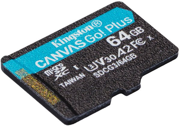 Карта памяти Kingston microSDXC 64GB Canvas Go Plus 170R A2 U3 V30 (SDCG3/64GBSP)