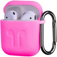 Чохол 2Е для Apple AirPods Pure Color Silicone Imprint (1.5mm) Fuchsia (2E-AIR-PODS-IBSI-1.5-FK)