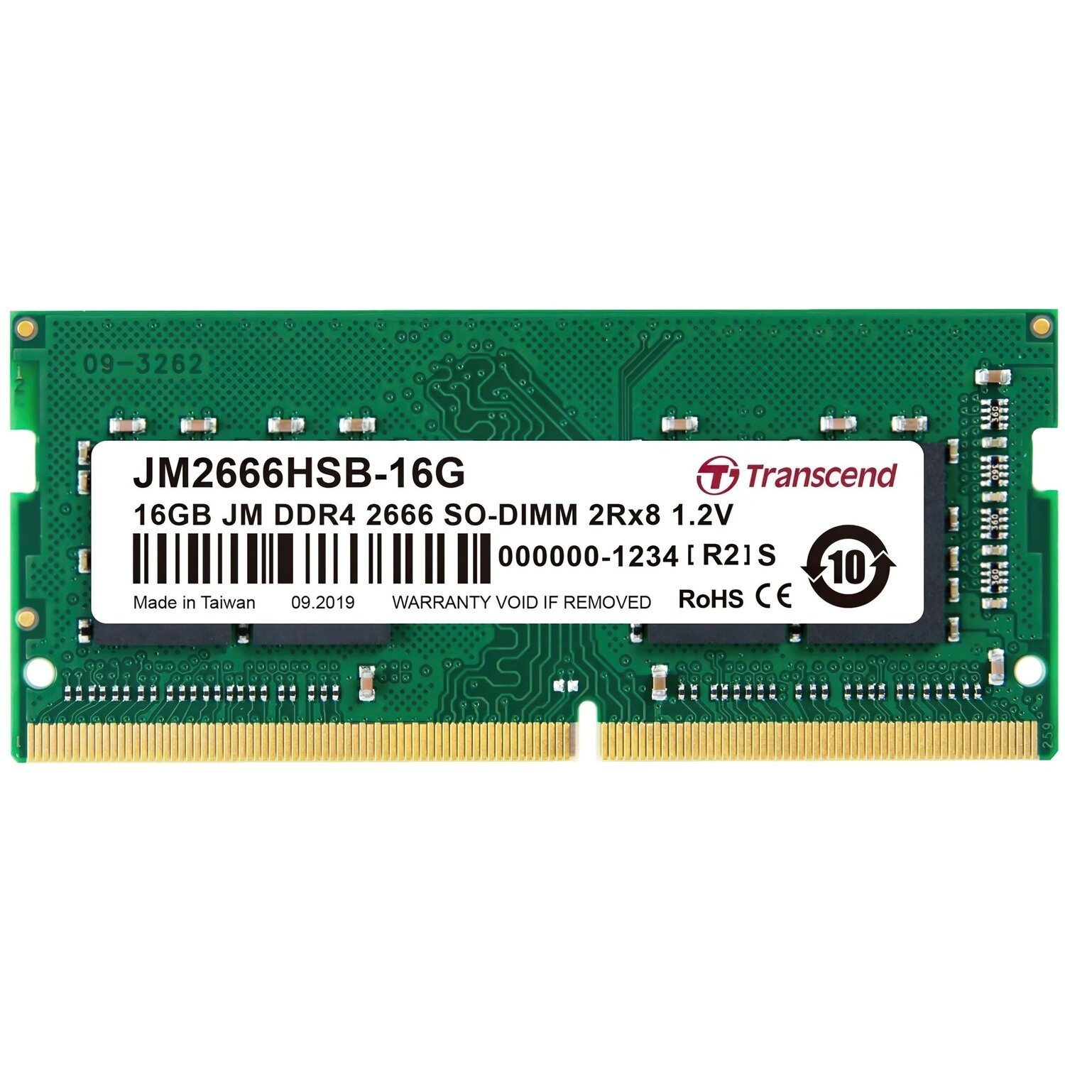 Память для ноутбука Transcend DDR4 2666 16GB SO-DIMM (JM2666HSE-16G) фото 
