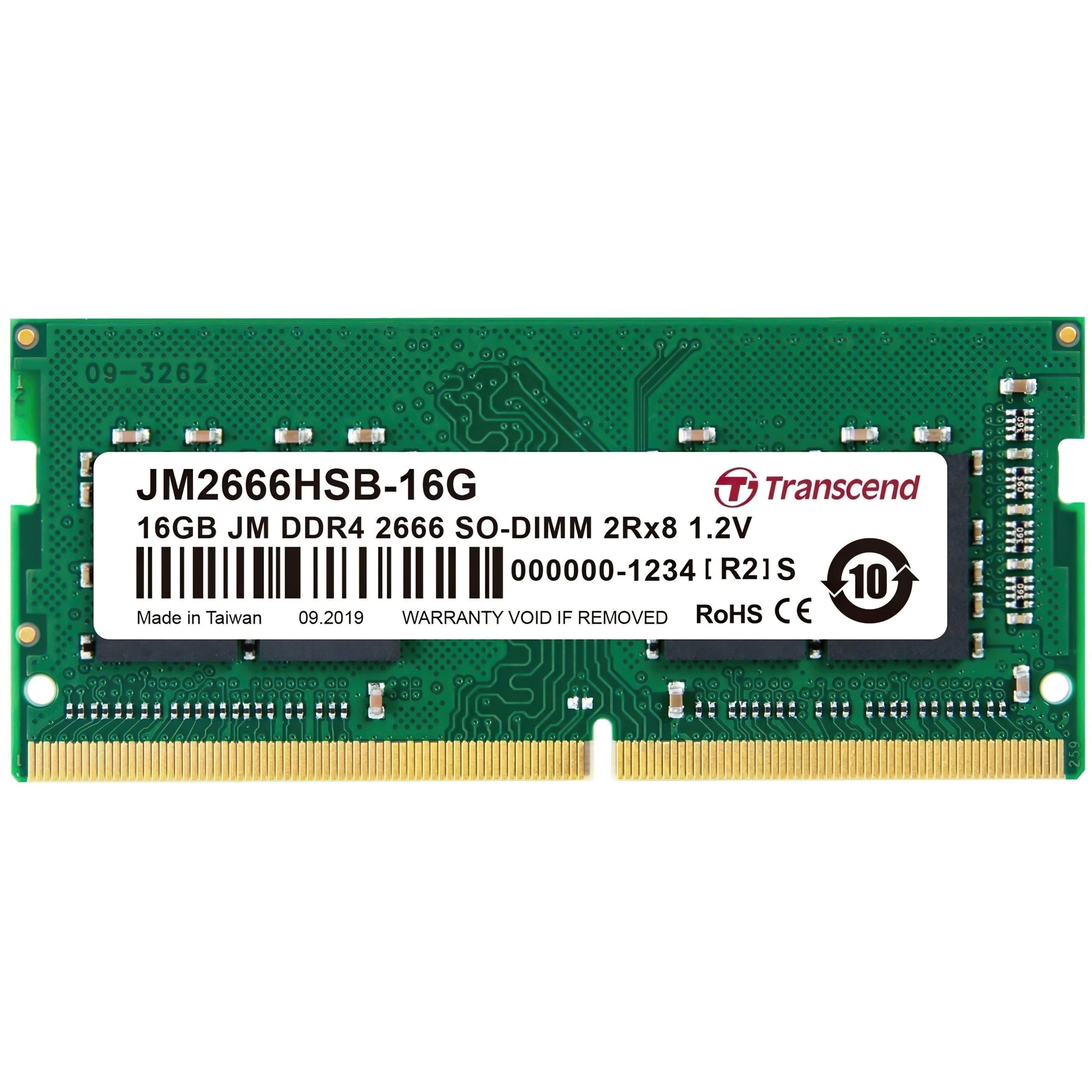 Память для ноутбука Transcend DDR4 2666 16GB SO-DIMM (JM2666HSE-16G) фото 1