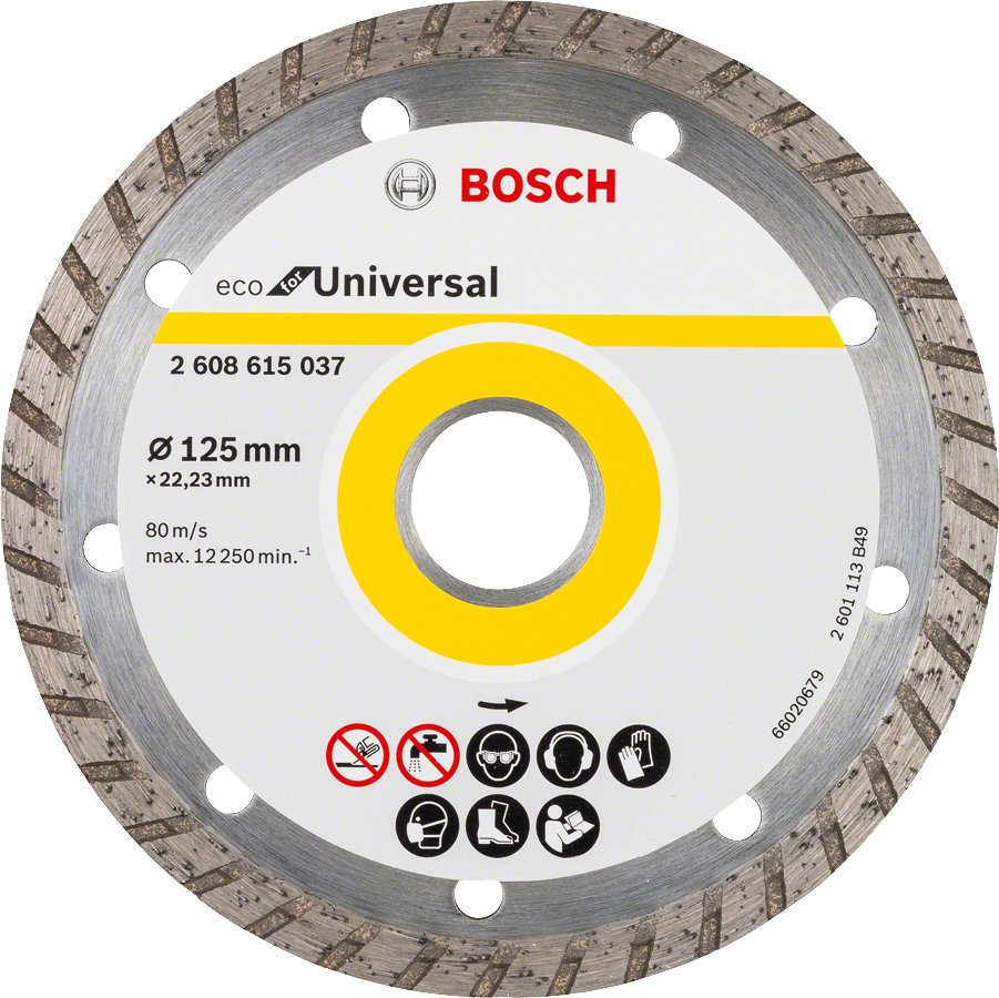 Алмазный отрезной диск Bosch ECO универсальный Turbo 125-22.23 фото 1