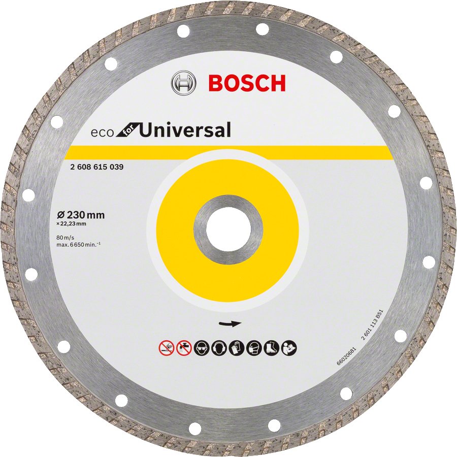 Алмазный отрезной диск Bosch ECO универсальный Turbo 230-22.23 фото 