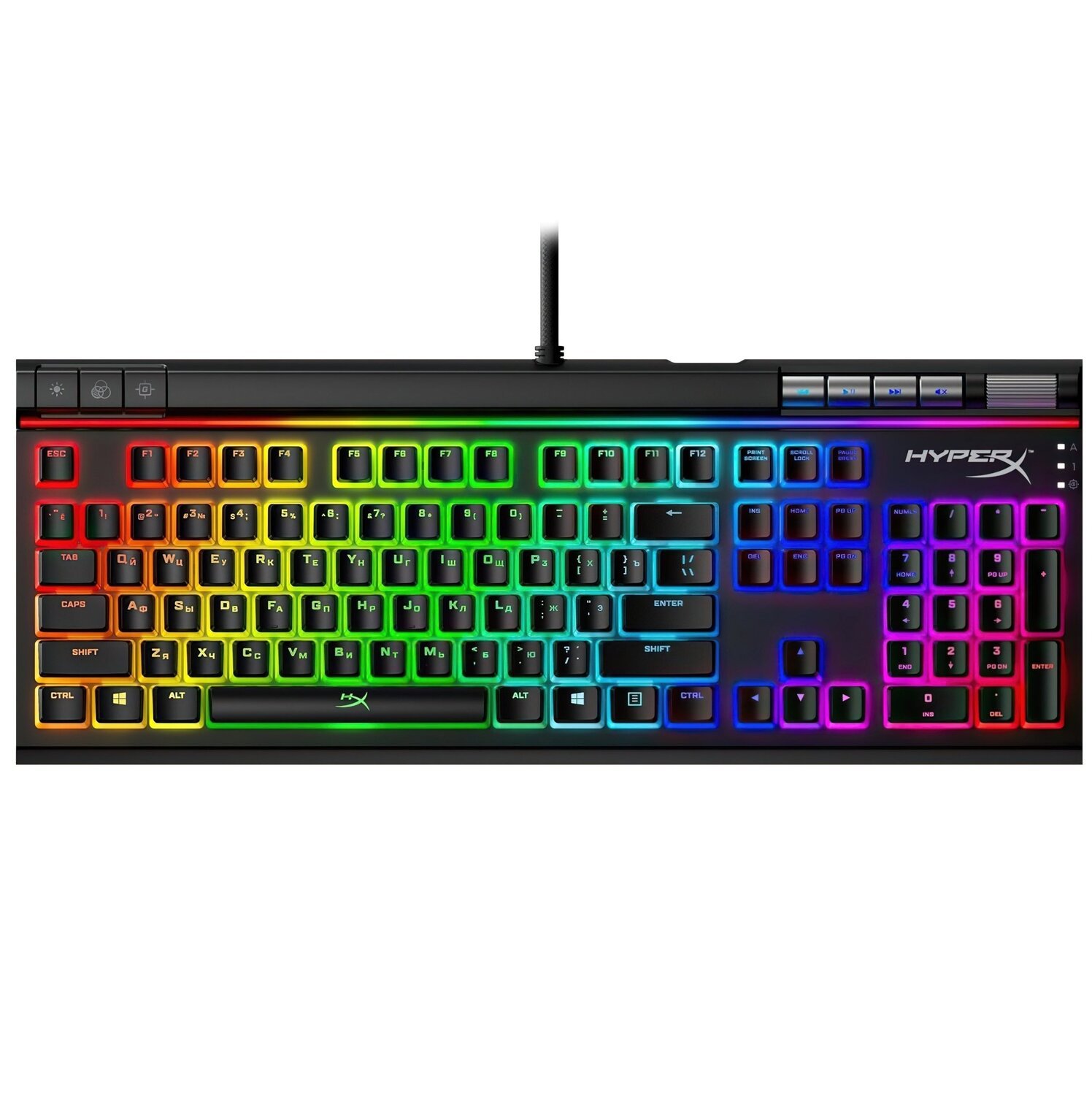 Игровая клавиатура HyperX Alloy Elite 2.0 Red USB RGB RU, Black (4P5N3AX) фото 