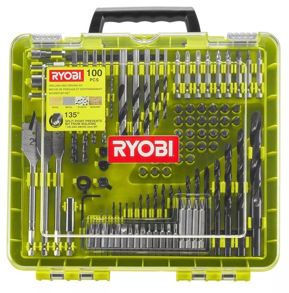 Набор сверл и бит Ryobi RAKDD100, 100 шт