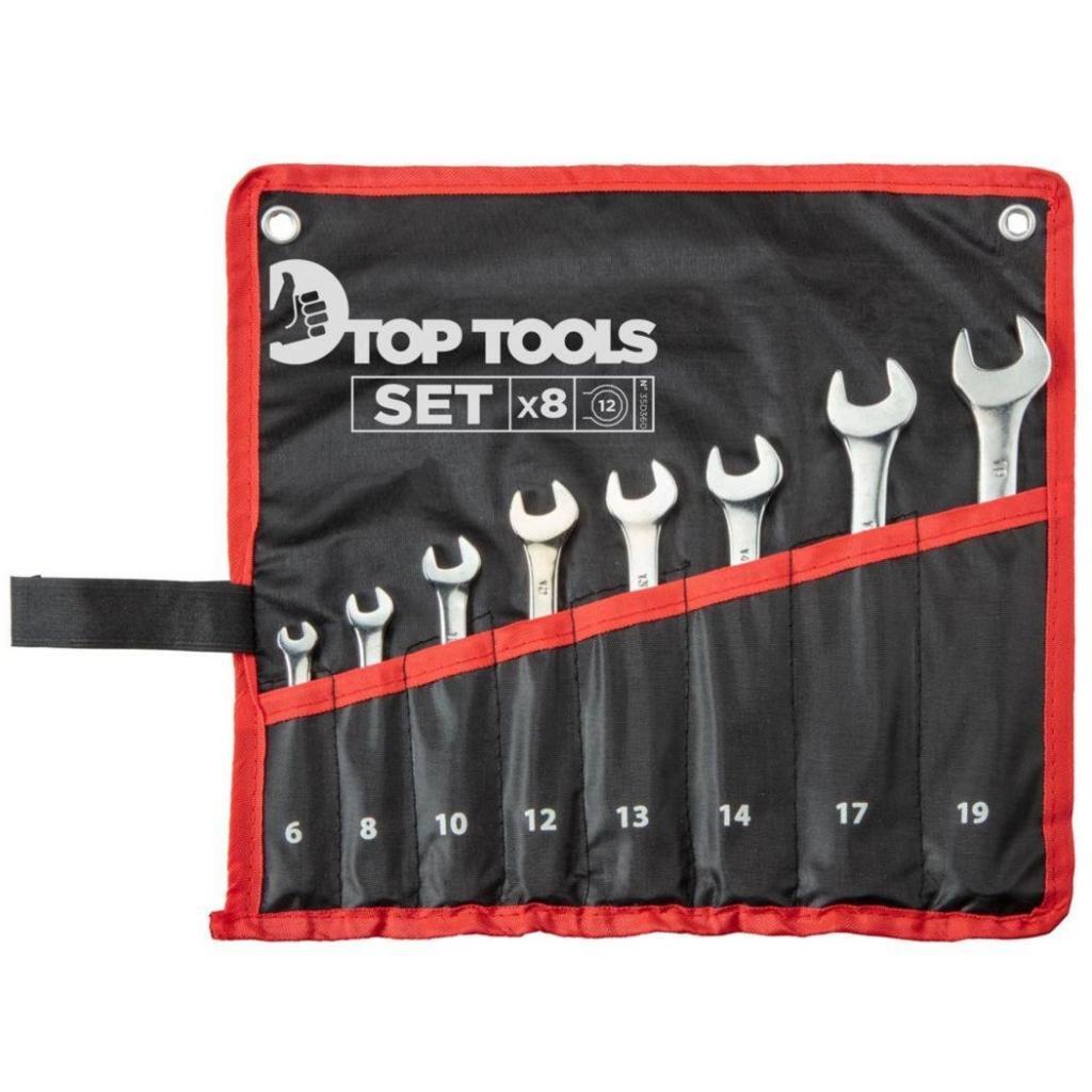 Набор ключей комбинированных Top Tools, 6-19 мм, набір 8 шт, 35D360 фото 