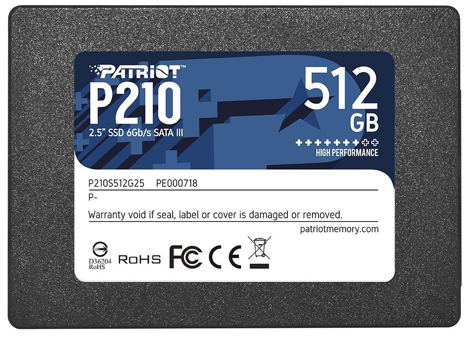 SSD накопитель Patriot 2.5" 512GB SATA TLC P210 фото 1
