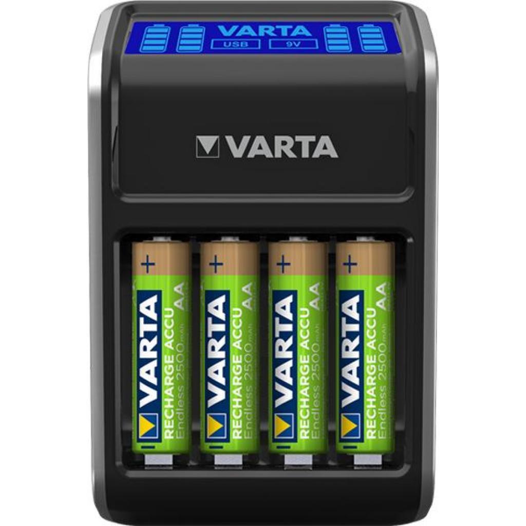Зарядное устройство VARTA LCD Plug Charger + Аккумулятор NI-MH AA 2100 мАч, 4 шт. (57687101441) фото 
