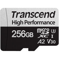 Карта пам`яті Transcend microSDXC256GB C10 UHS-I U3 A2 R100/W85MB/s + SD (TS256GUSD330S)