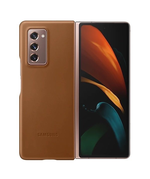 Чехол Samsung для Galaxy Fold 2 Leather Cover Brown (EF-VF916LAEGRU) фото 