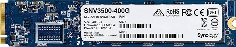 SSD накопитель Synology M.2 400GB NVMe PCIe 3.0 x4 22110 (SNV3500-400G) фото 