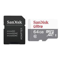 Карта пам`яті SanDisk microSDHC 64GB C10 UHS-I R100MB/s Ultra + SD (SDSQUNR-064G-GN3MA)