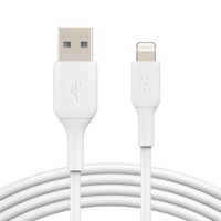Кабель Belkin USB-A Lightning, 1m, PVC, white(CAA001BT1MWH)