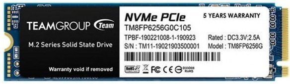 

SSD накопитель Team M.2 NVMe PCIe 3.0 x4 256GB MP33 2280 TLC (TM8FP6256G0C101)