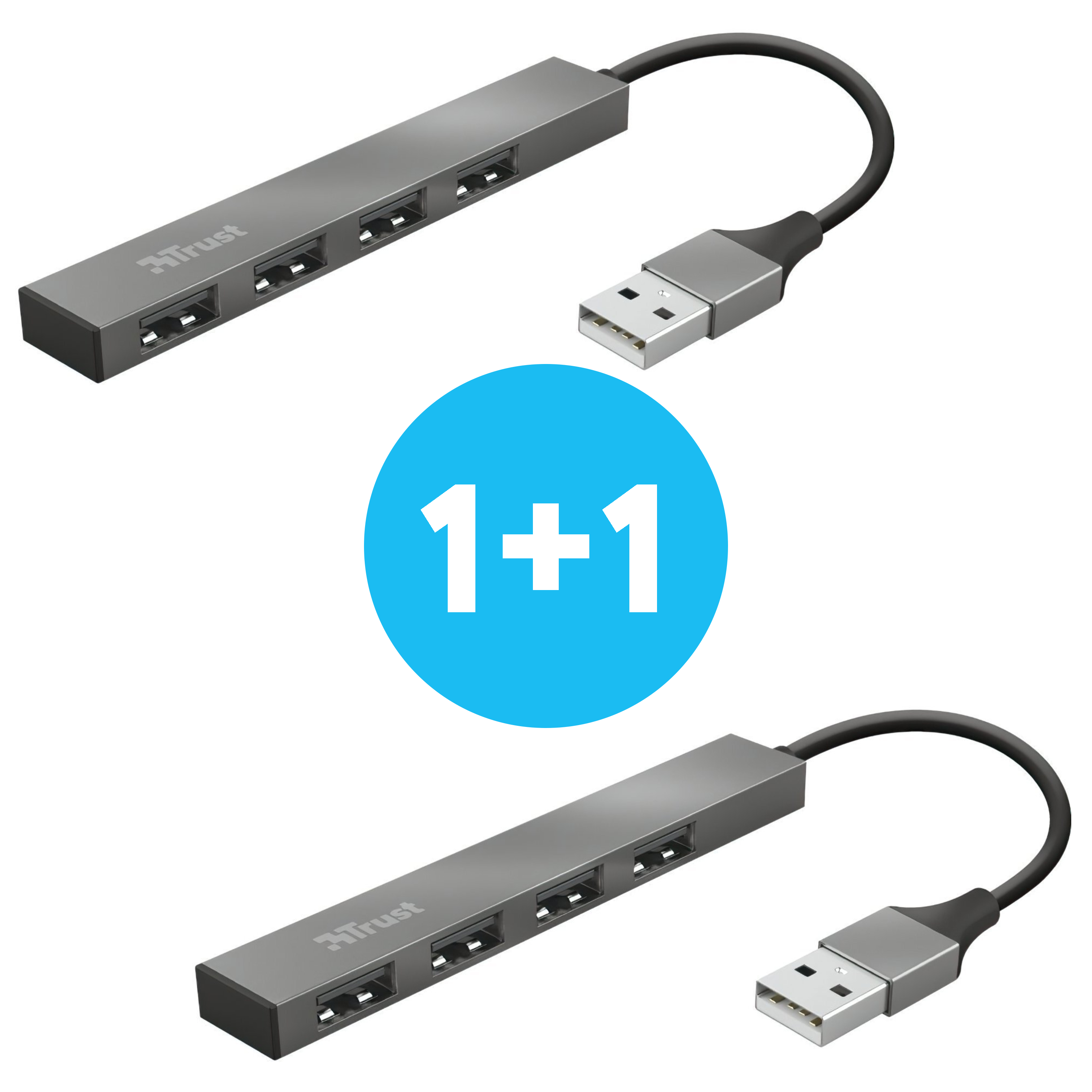 USB-хаб Trust Halyx Aluminium 4-Port Mini USB Hub (23786_TRUST) фото 1
