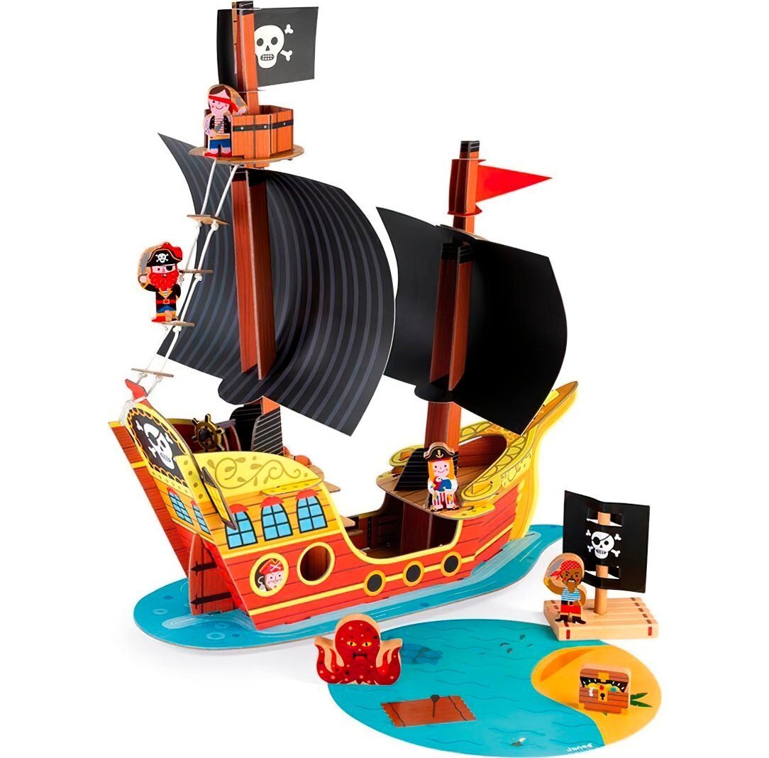Игровой набор Janod Корабль пиратов 3D J08579 фото 