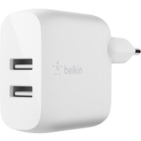 Сетевое ЗУ Belkin Home Charger 24W DUAL USB 2.4A, Lightning 1m, white (WCD001VF1MWH)