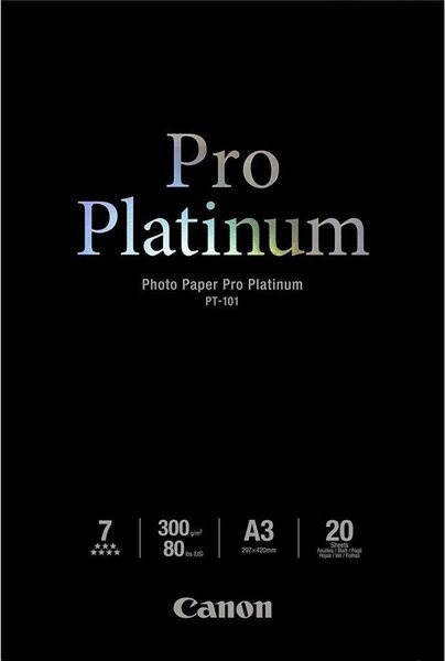 Акція на Бумага Canon A3 Pro Platinum Photo Paper PT-101, 20л (2768B017) від MOYO