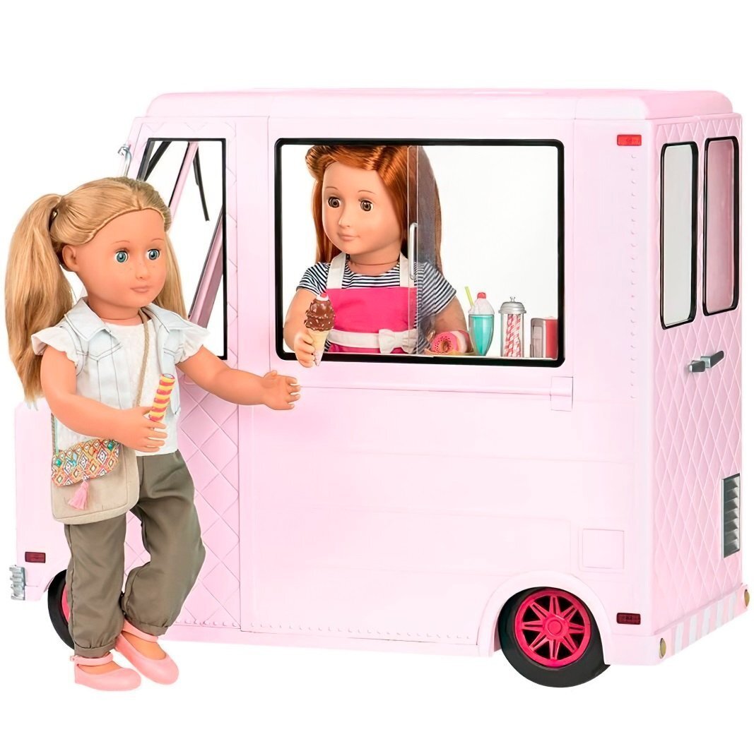 Транспорт для кукол Our Generation Фургон с мороженым розовый (BD37363Z) фото 1