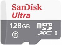 Карта памяти SanDisk 128GB microSDHC C10 UHS-I R100MB/s Ultra + SD (SDSQUNR-128G-GN3MA)