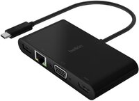 USB хаб Belkin USB-C – Ethernet/HDMI/VGA/USB-A 100W PD Black (AVC004BTBK)