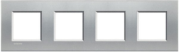 

Рамка 4 поста Legrand Bticino LivingLight, Алюминий