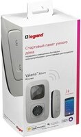 Стартовый набор Legrand (Шлюз WiFi + smart-розетка + выключатель "Дома / не дома"). Алюминий Valena Allure w