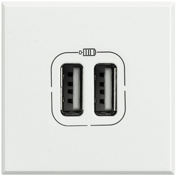 

Разъем для зарядки Legrand Bticino AXL 2 USB 1,1А 1м, Белый