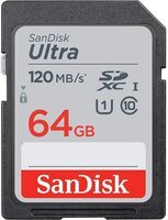 Карта памяти SanDisk SDXC 64GB C10 UHS-I R120MB/s Ultra (SDSDUN4-064G-GN6IN)
