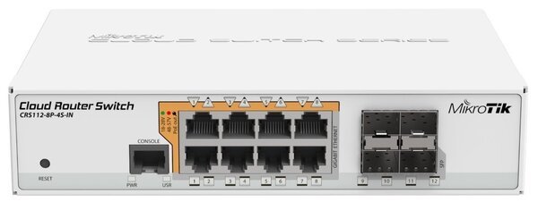 Комутатор MikroTik Cloud Router Switch 112-8P-4S-IN (CRS112-8P-4S-IN)