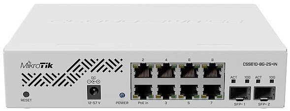 Комутатор MikroTik Cloud Smart Switch CSS610-8G-2S+IN (CSS610-8G-2S+IN)