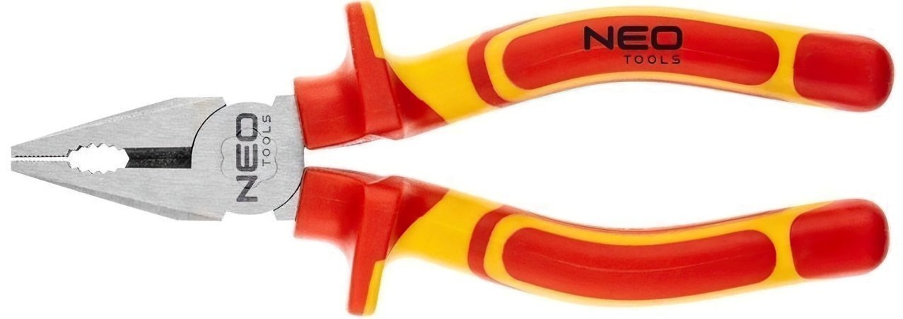Плоскогубцы Neo Tools 180 мм, 1000 В, CrV, полированные фото 